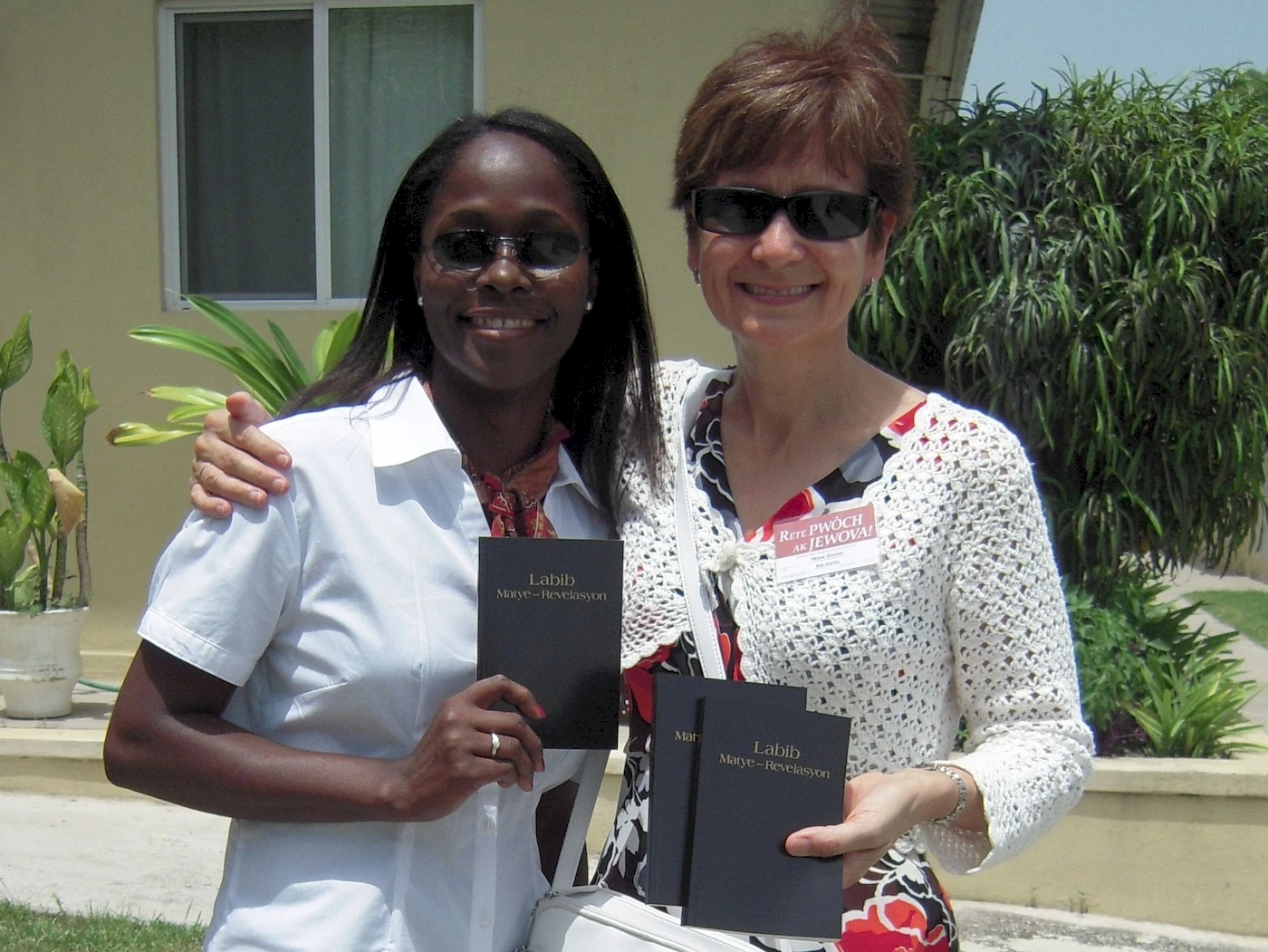 Me and Gaelle with the release of the New World Translation - Christian Greek Scriptures in Haitian Creole - 2010